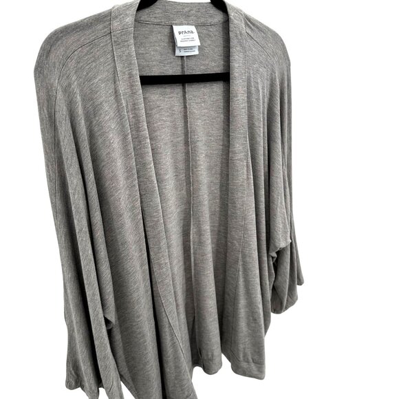 PrAna Womens Gray Lightweight Tencel Modal Blend Open-Front Cardigan Size S - Picture 2 of 14